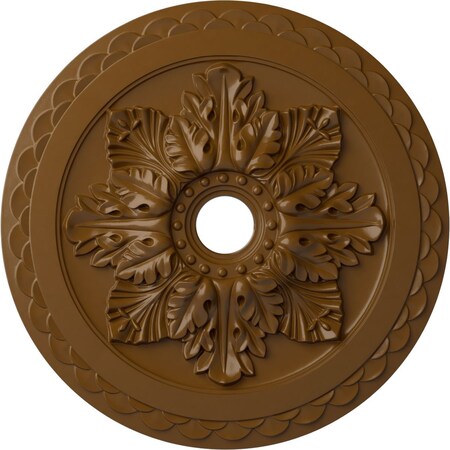 Ekena Millwork Bordeaux Deluxe Ceiling Medallion (Fits Canopies up to 4"), 23 5/8"OD x 3"ID x 2"P, Smokey Topaz CM23BOSTF